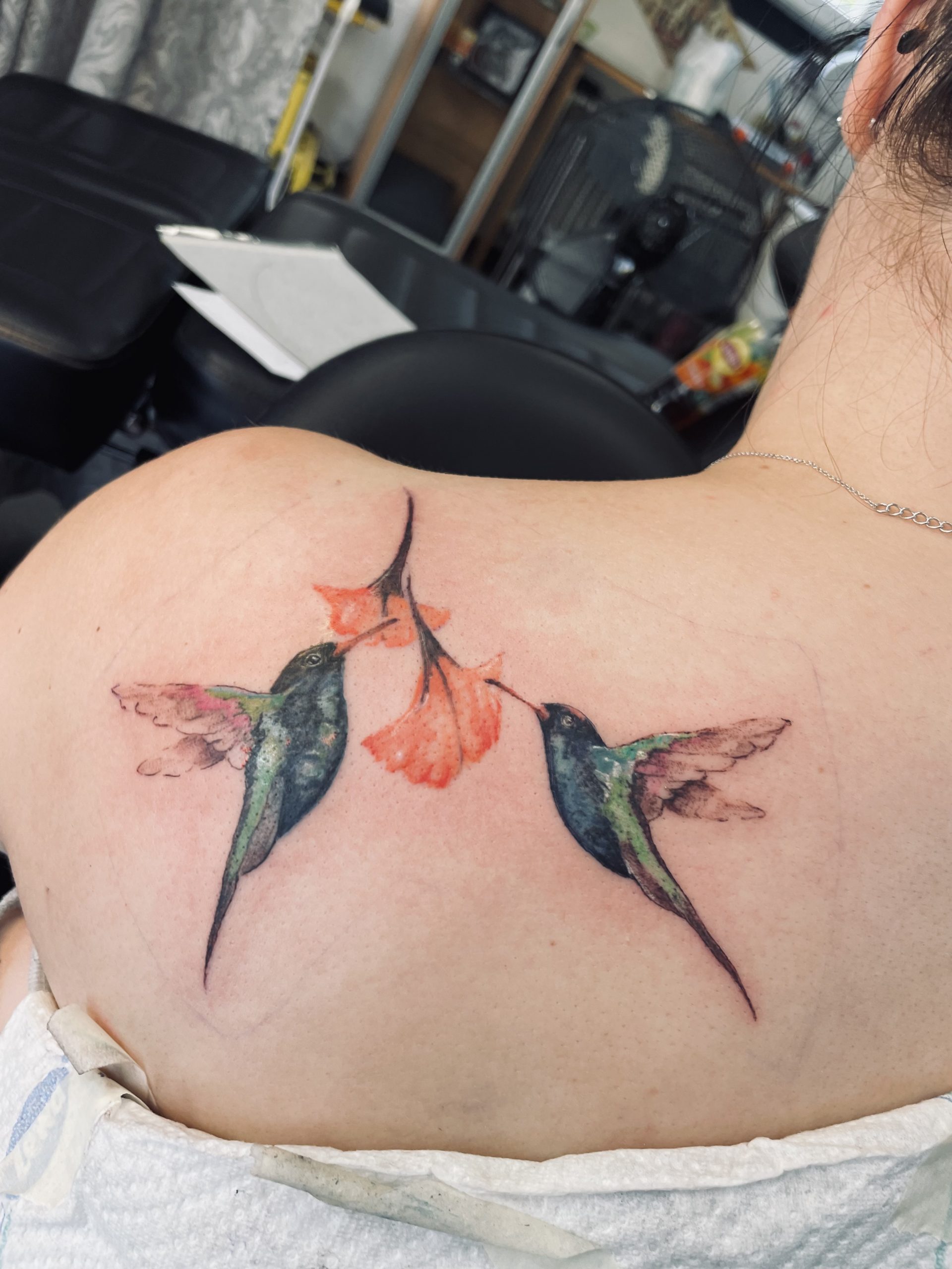 Colour Vögel Tattoo von Daniela
