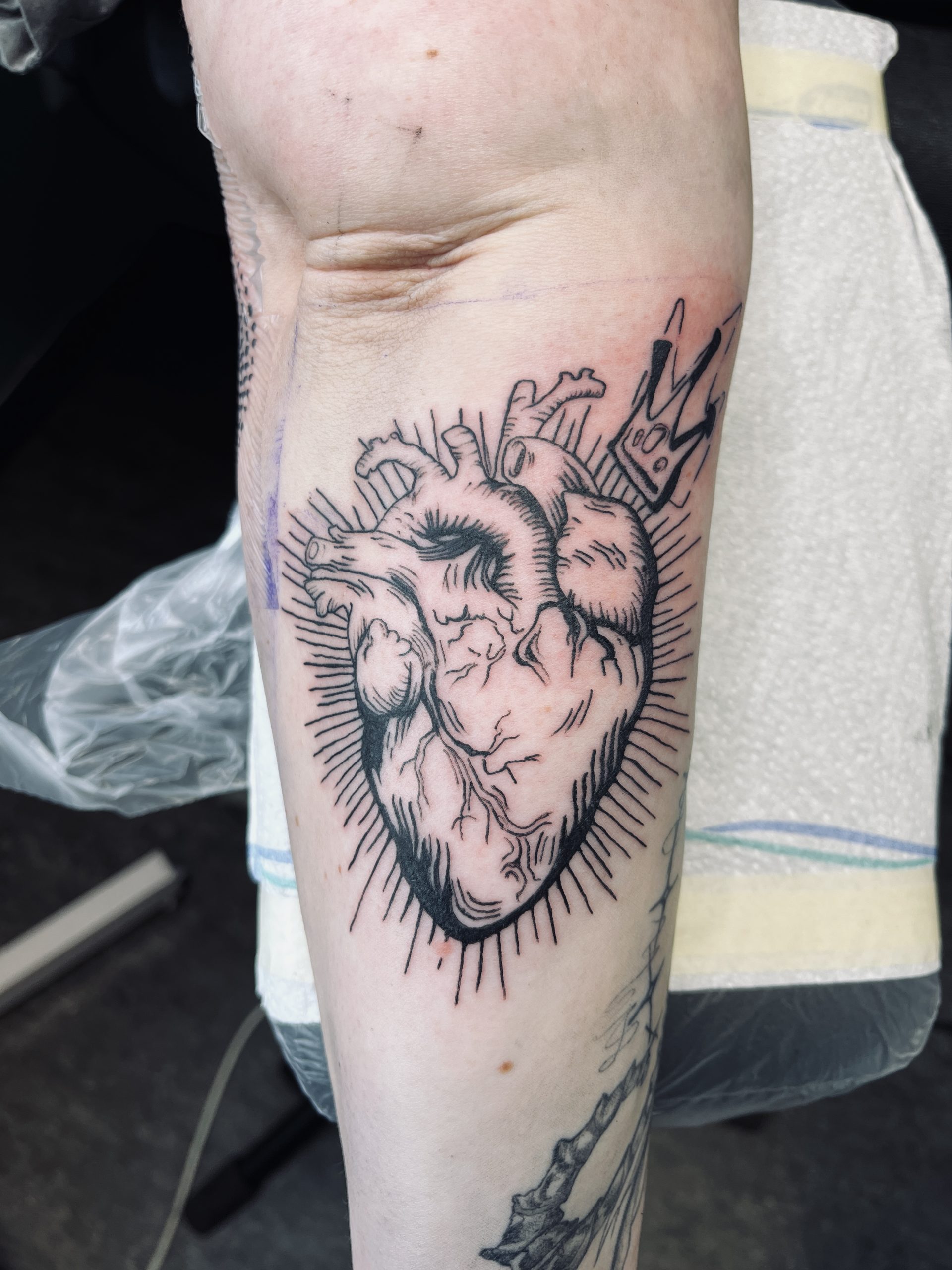 Herz und Krone Tattoo von Daniela