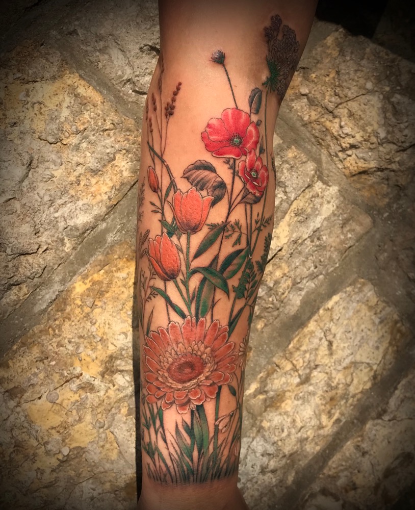 Wildblumen Sleeve von Inga