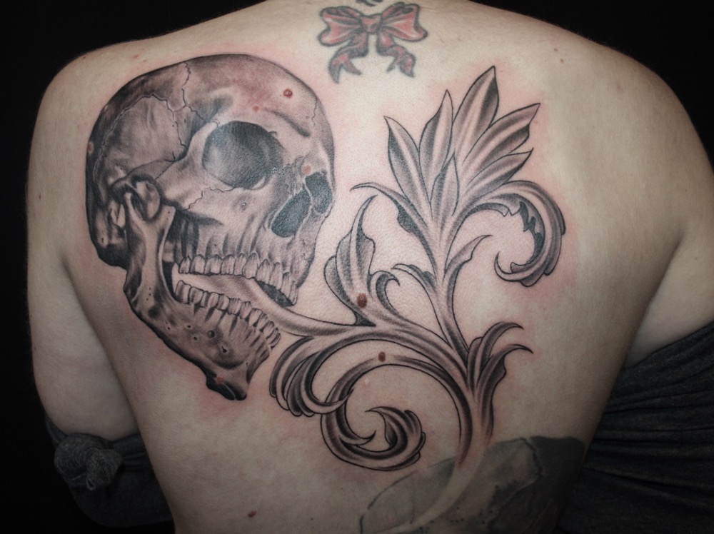 Totenkopf mit Filigran-Ornament von Rupert