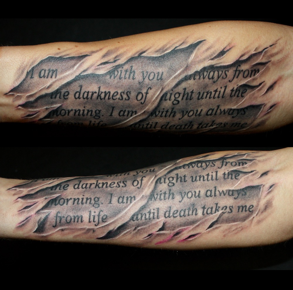 Schriftzug Tattoo von Rupert